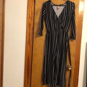 black and white jumpsuit